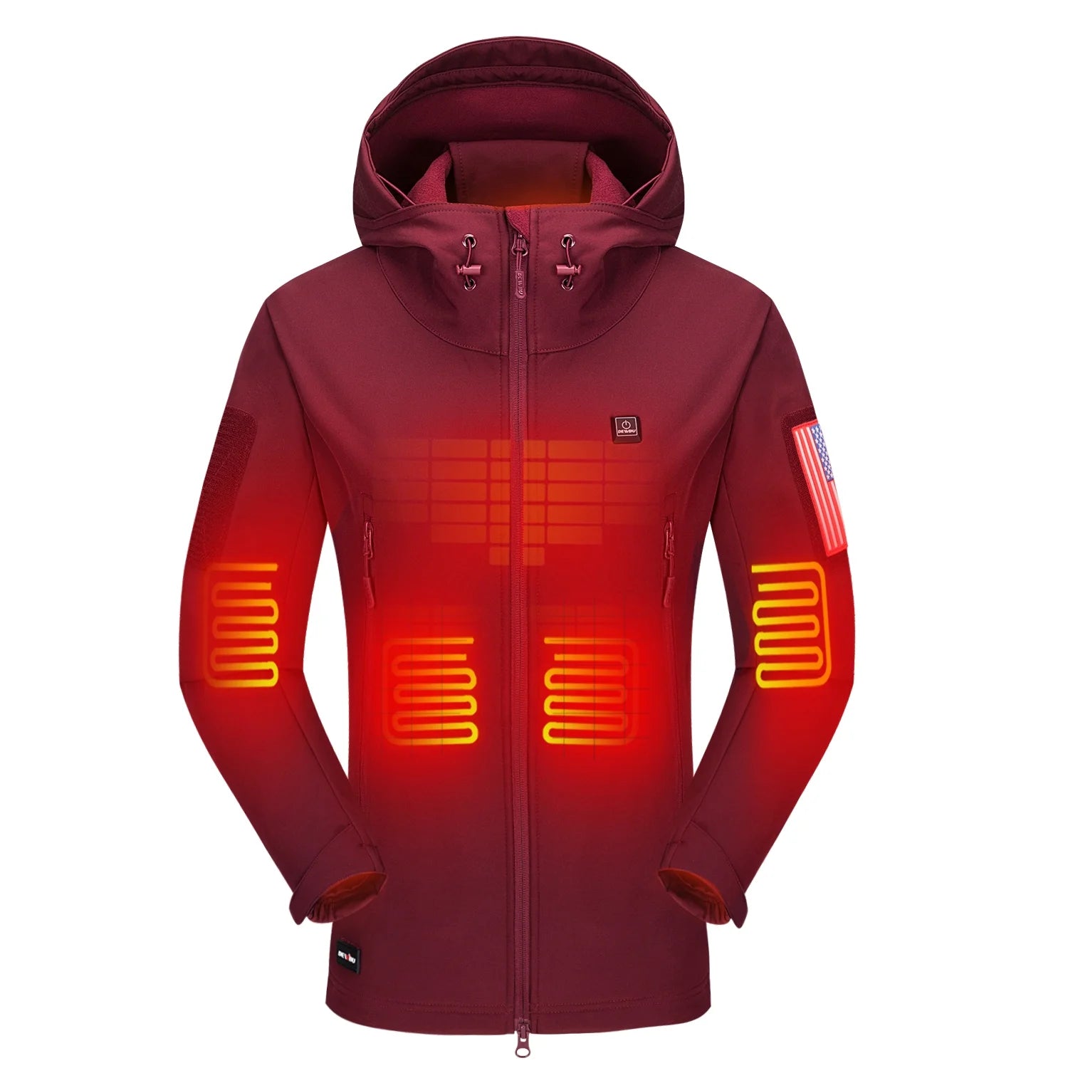 Heated Jacket for Women, Soft Shell Heated Coat with 12V Battery Pack, Waterproof Heating Jacket for Winter Outdoor