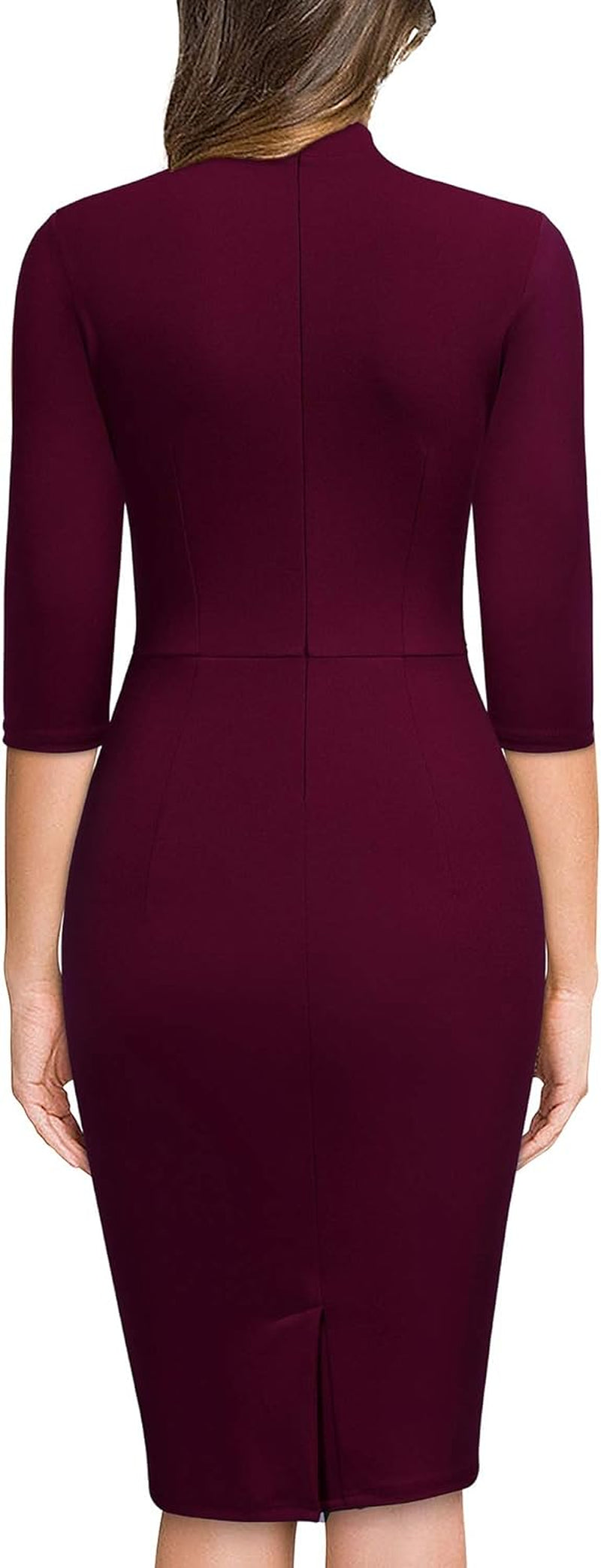 Women'S Retro 1950S Style Half Collar Ruffle Cocktail Pencil Dress